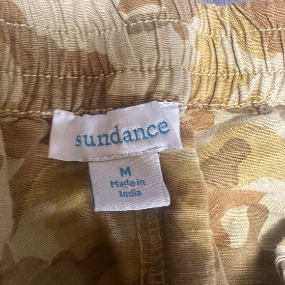 Sundance Camo Linen Blend Cropped Cargo Pants - Picture 4 of 5